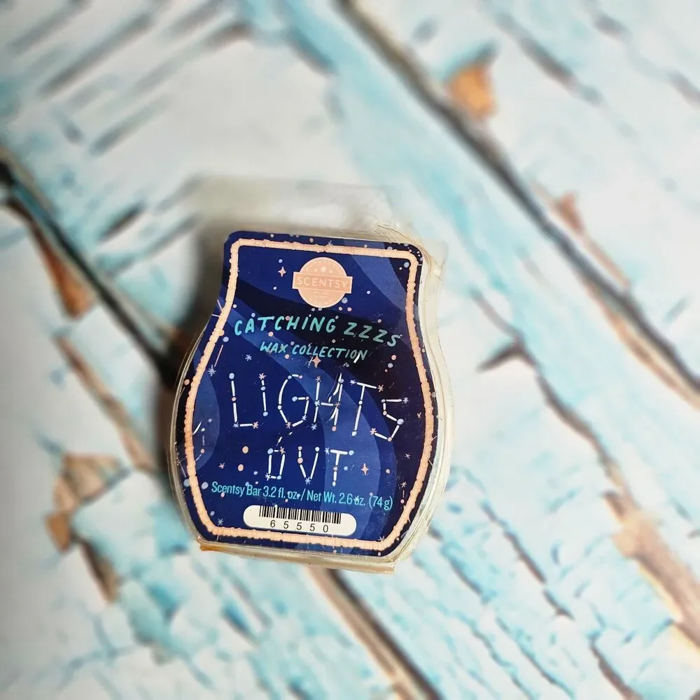 Scentsy Lights Out Wax Bar Catching ZZZs Retired NEW Sweating Vanilla Amber
